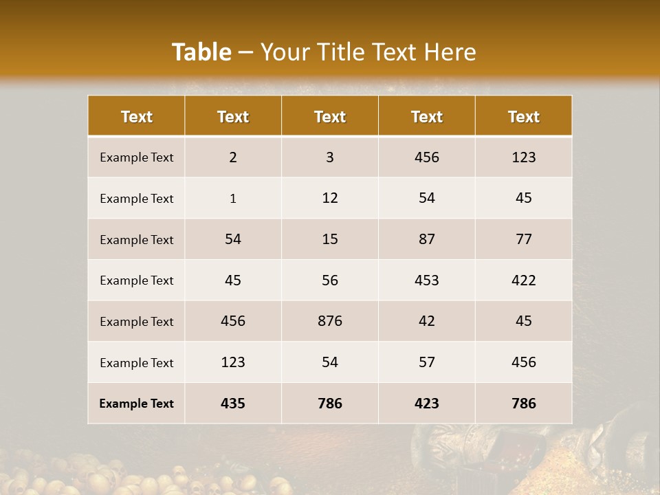 Fantasy Treasure Gold PowerPoint Template