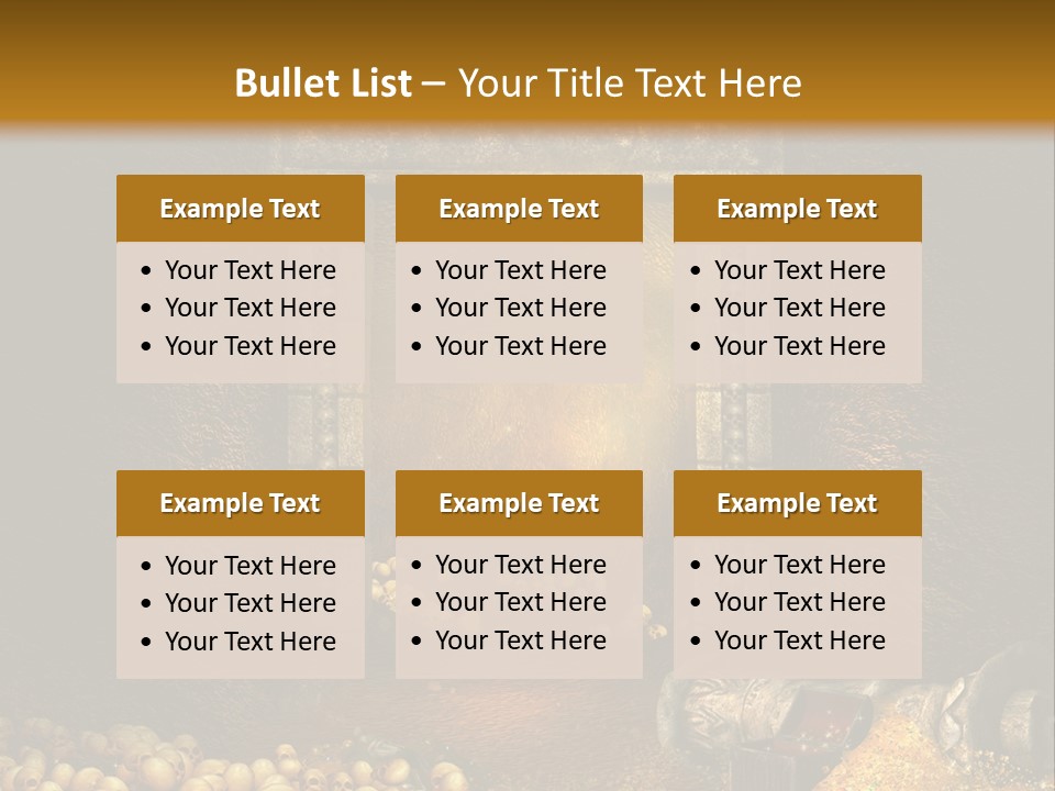 Fantasy Treasure Gold PowerPoint Template