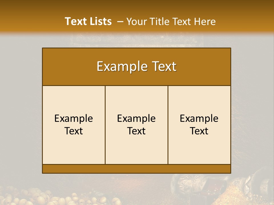 Fantasy Treasure Gold PowerPoint Template
