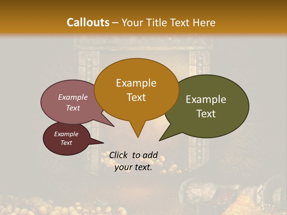 Fantasy Treasure Gold PowerPoint Template