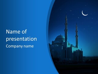 Call To Pray Dome Dusk PowerPoint Template