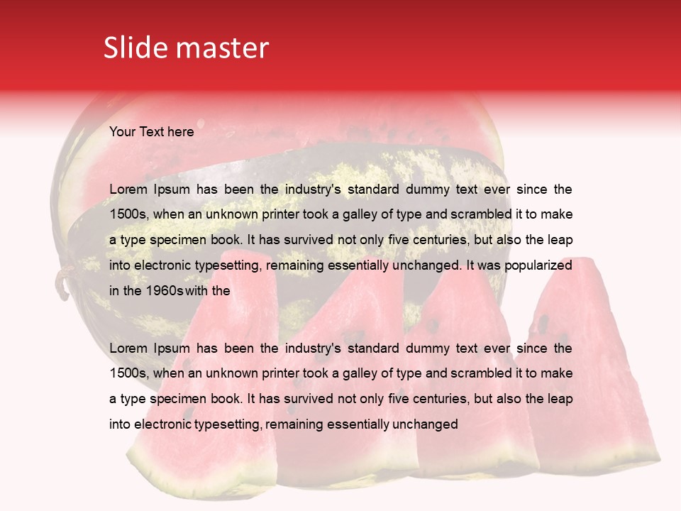 Watermelon Texture Fresh PowerPoint Template