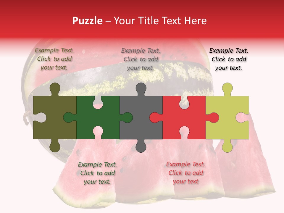 Watermelon Texture Fresh PowerPoint Template