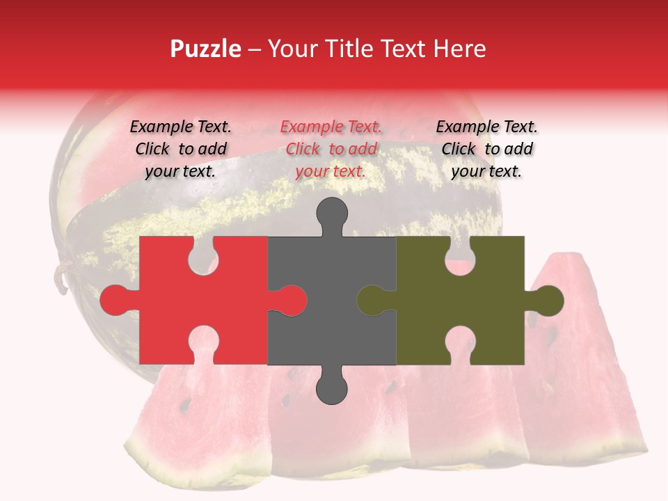 Watermelon Texture Fresh PowerPoint Template