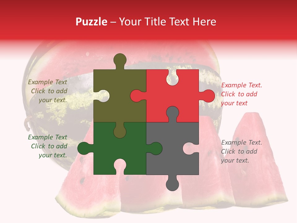 Watermelon Texture Fresh PowerPoint Template