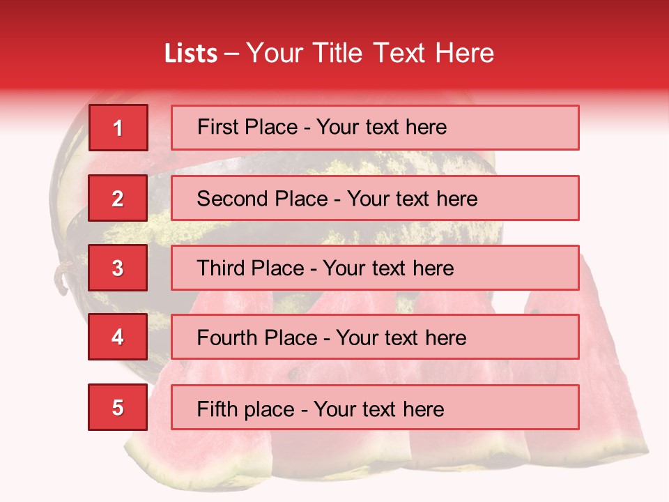 Watermelon Texture Fresh PowerPoint Template