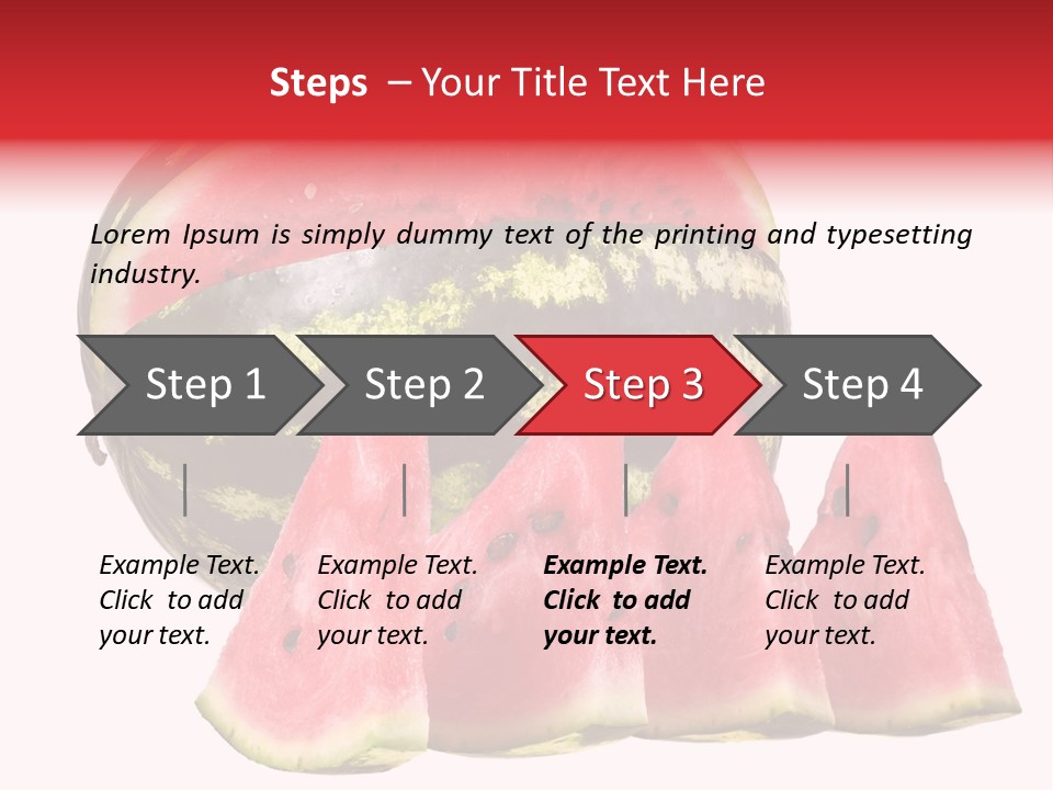 Watermelon Texture Fresh PowerPoint Template