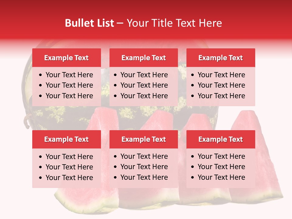 Watermelon Texture Fresh PowerPoint Template