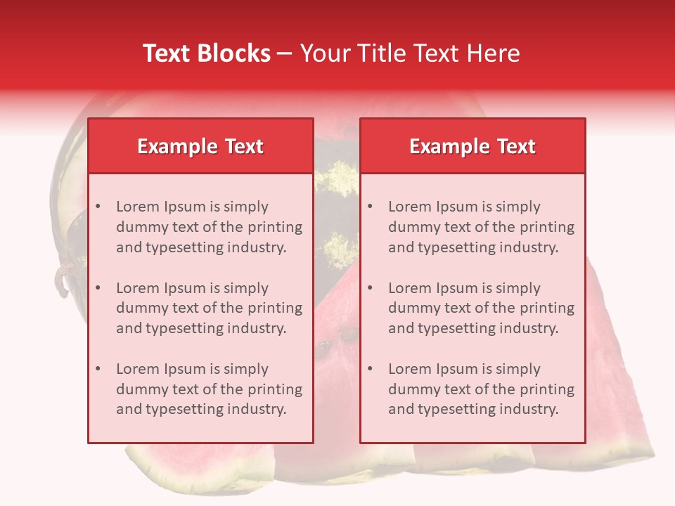 Watermelon Texture Fresh PowerPoint Template