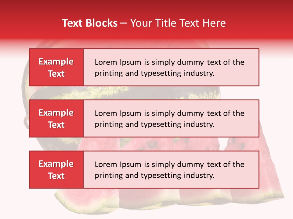 Watermelon Texture Fresh PowerPoint Template