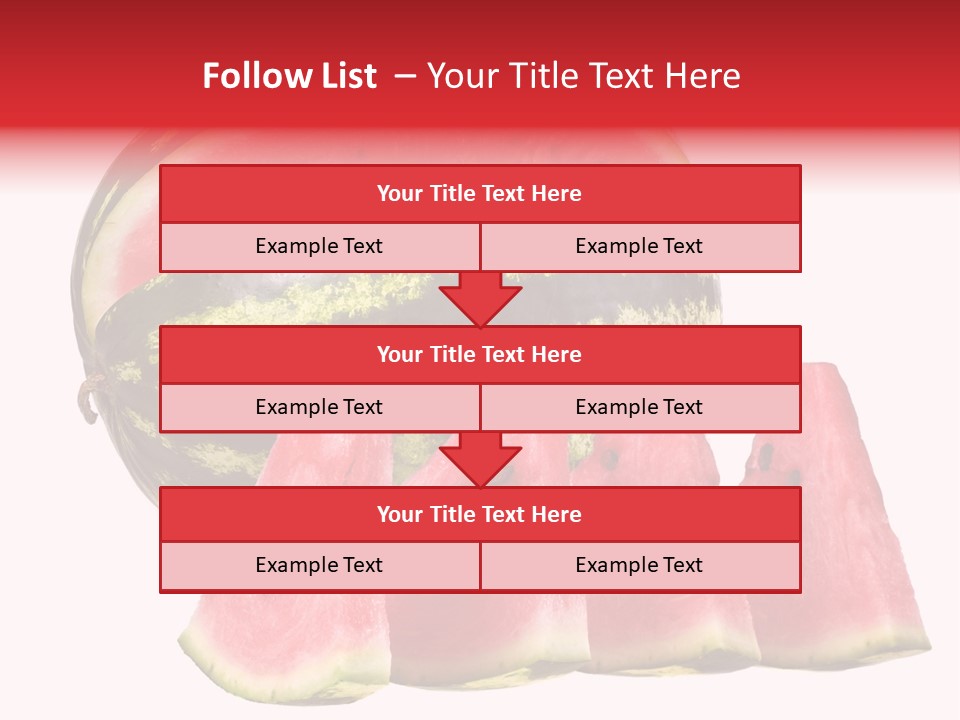 Watermelon Texture Fresh PowerPoint Template