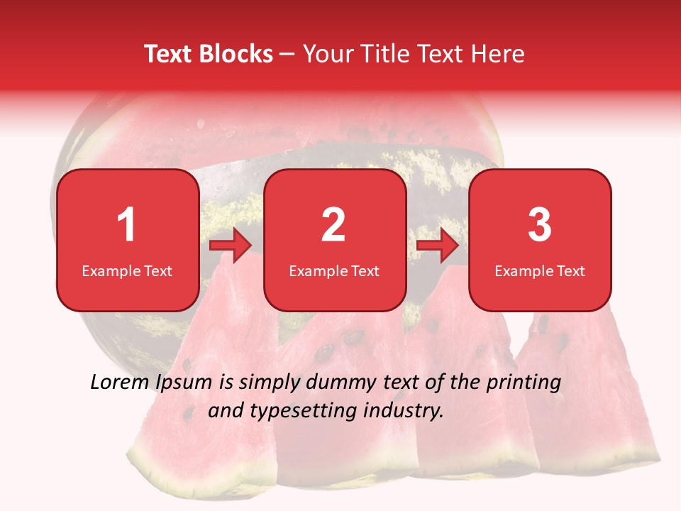 Watermelon Texture Fresh PowerPoint Template