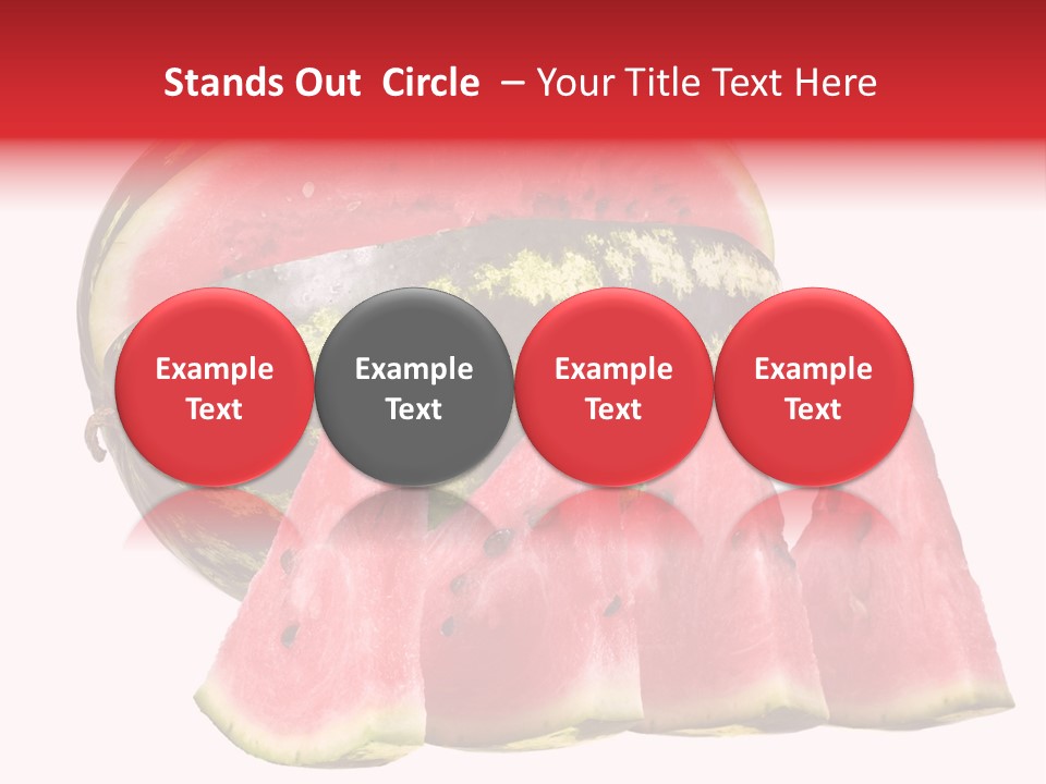 Watermelon Texture Fresh PowerPoint Template