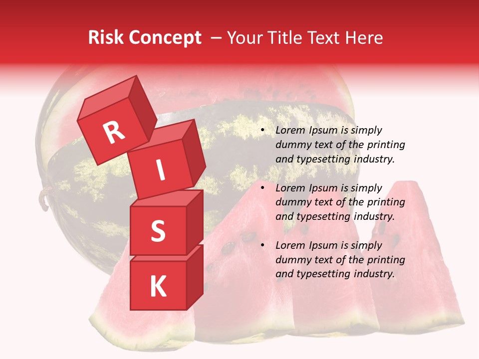 Watermelon Texture Fresh PowerPoint Template