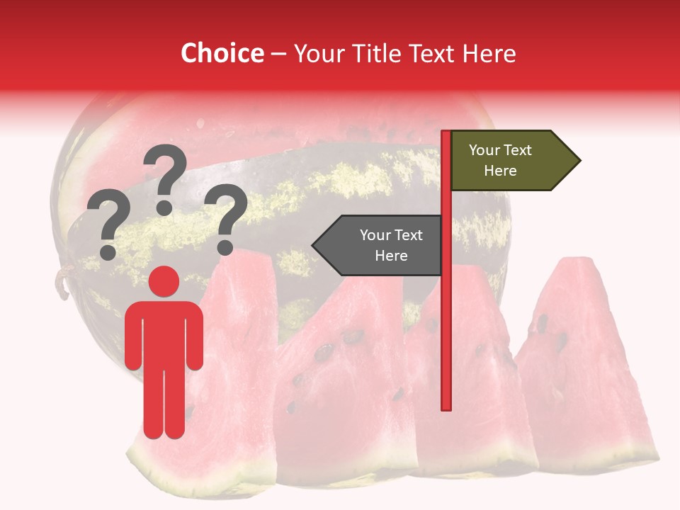 Watermelon Texture Fresh PowerPoint Template