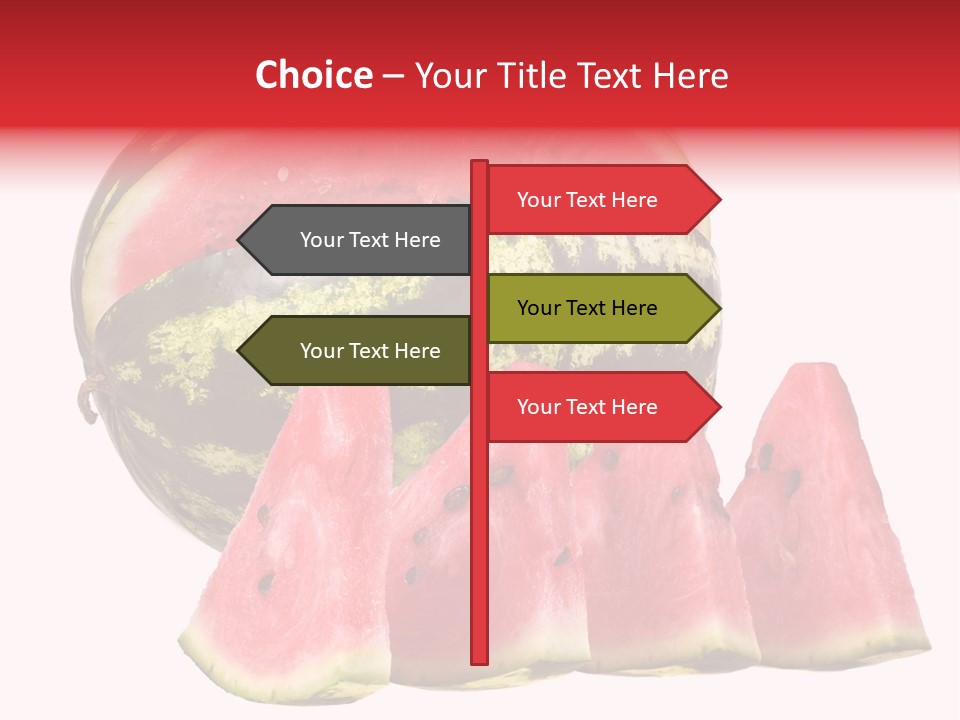 Watermelon Texture Fresh PowerPoint Template