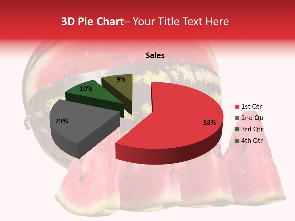 Watermelon Texture Fresh PowerPoint Template