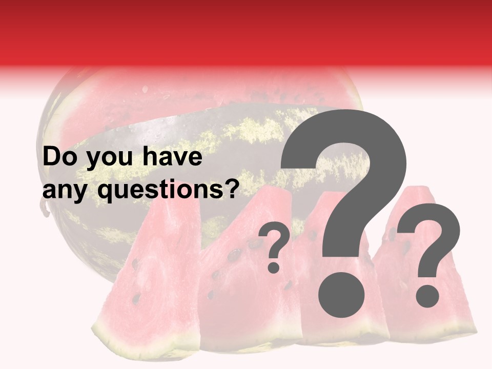 Watermelon Texture Fresh PowerPoint Template