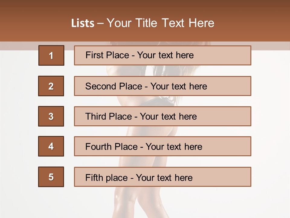 Active Posing Cheerful PowerPoint Template