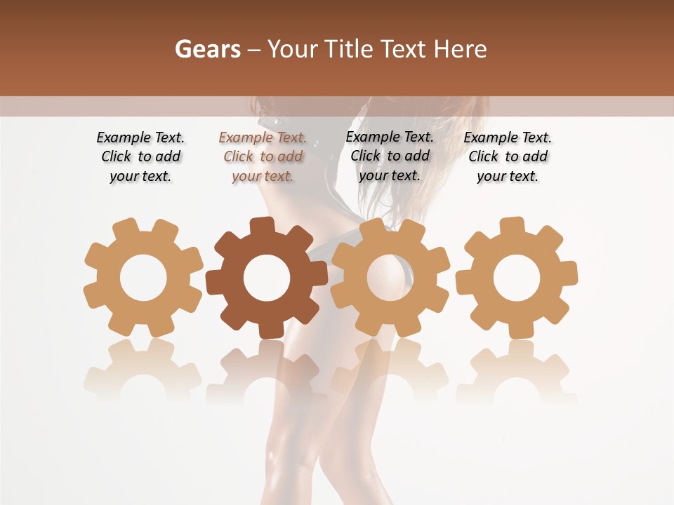 Active Posing Cheerful PowerPoint Template