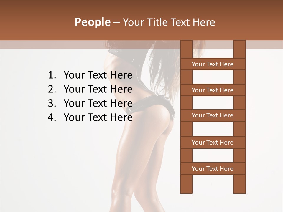 Active Posing Cheerful PowerPoint Template