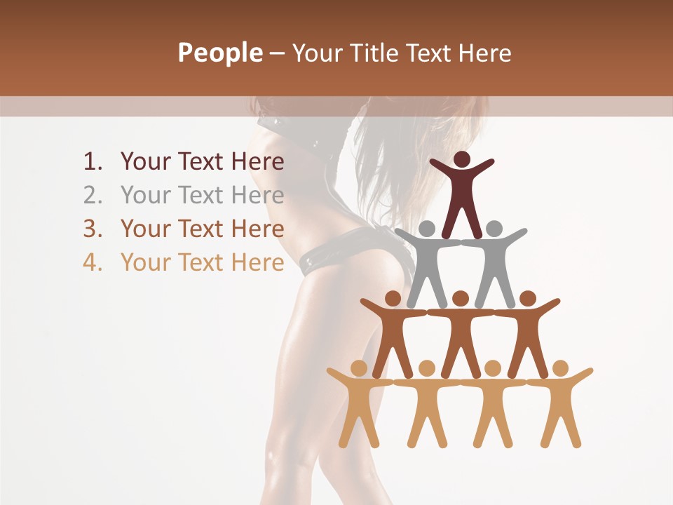 Active Posing Cheerful PowerPoint Template