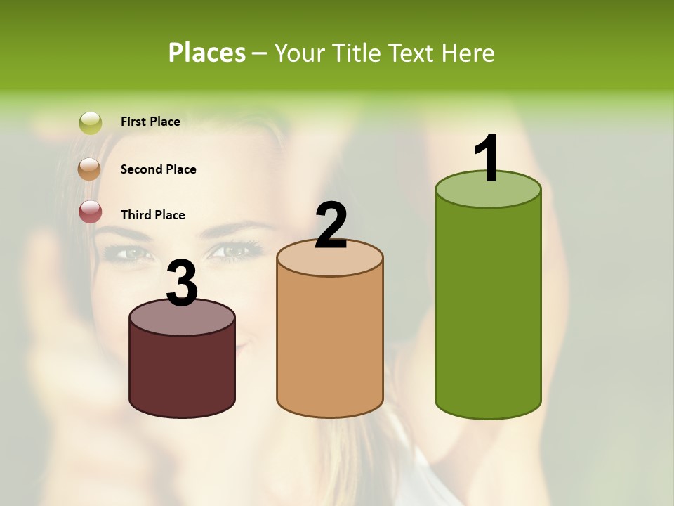 Through Smiling Palm PowerPoint Template