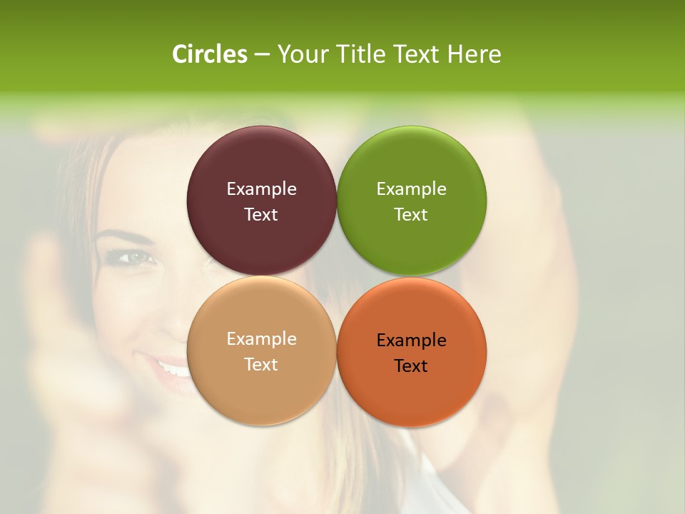 Through Smiling Palm PowerPoint Template