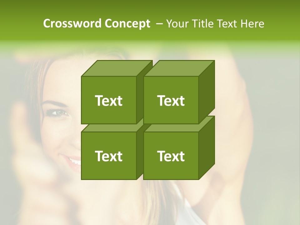 Through Smiling Palm PowerPoint Template