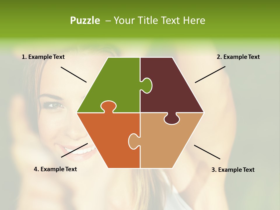 Through Smiling Palm PowerPoint Template