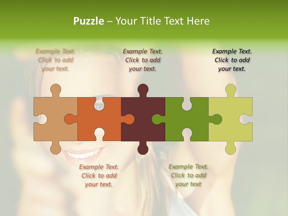 Through Smiling Palm PowerPoint Template