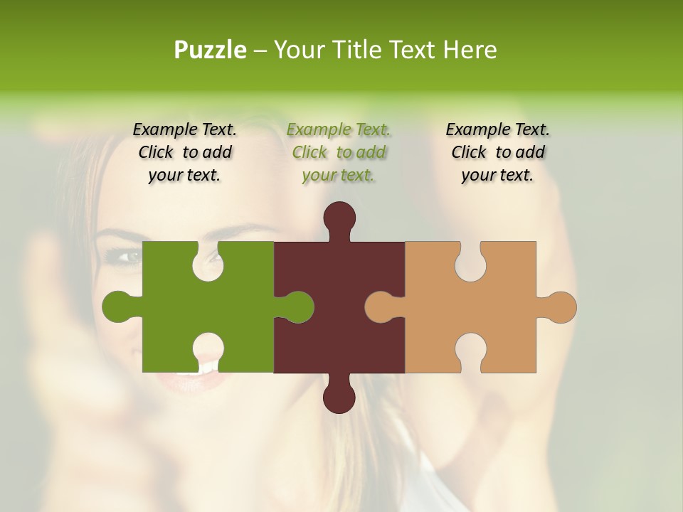 Through Smiling Palm PowerPoint Template