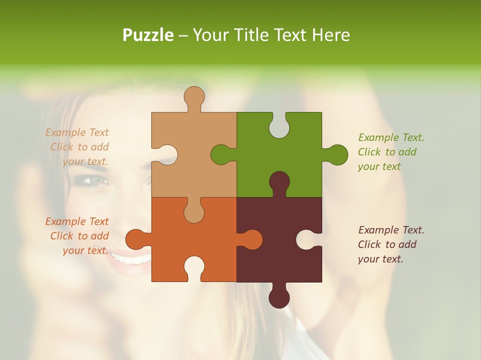 Through Smiling Palm PowerPoint Template