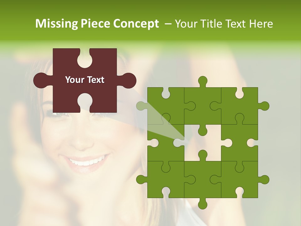 Through Smiling Palm PowerPoint Template