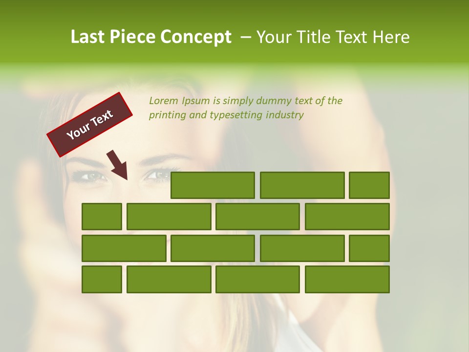 Through Smiling Palm PowerPoint Template