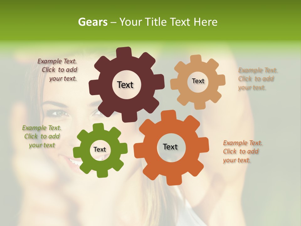 Through Smiling Palm PowerPoint Template