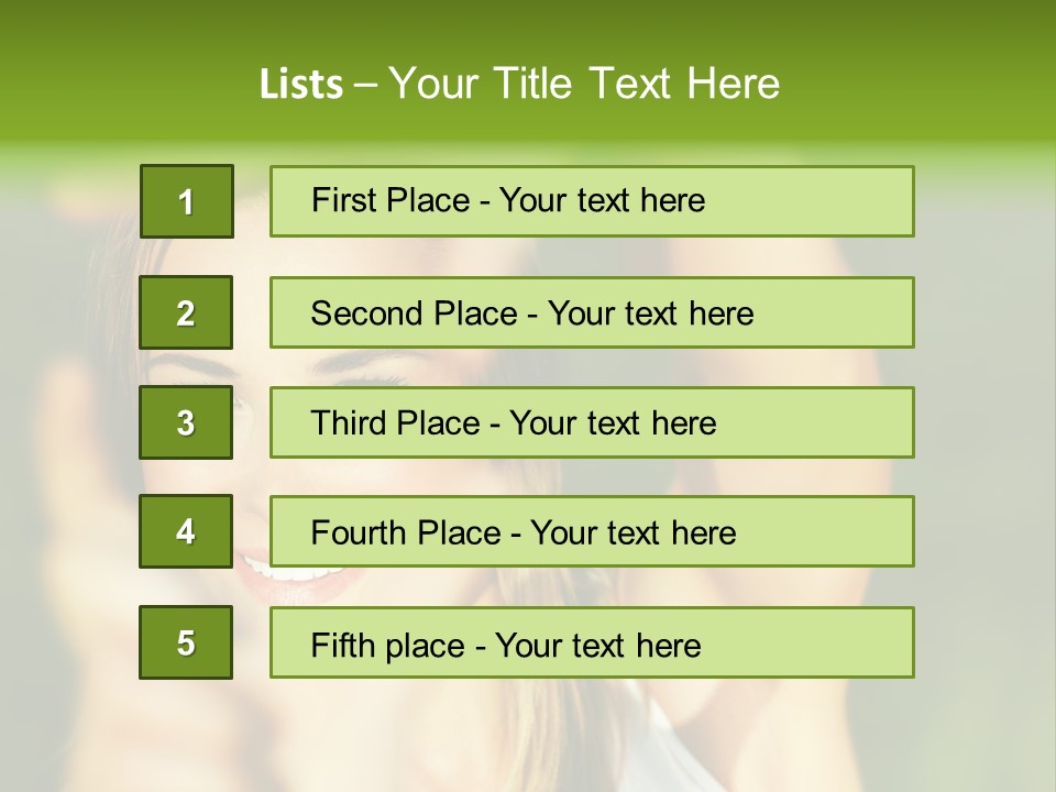 Through Smiling Palm PowerPoint Template