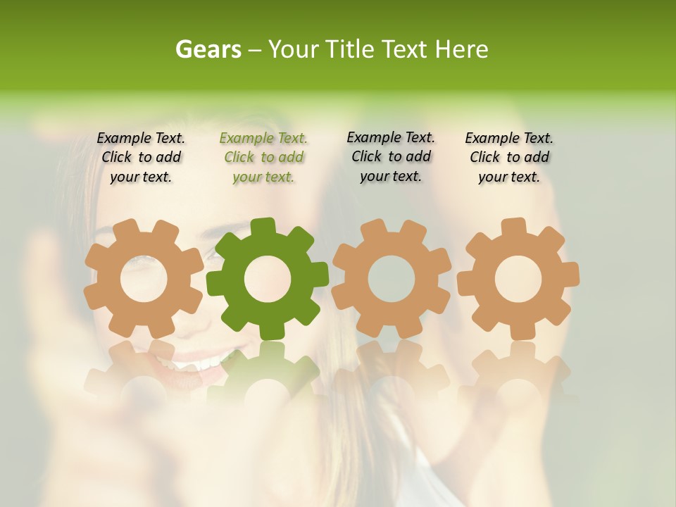 Through Smiling Palm PowerPoint Template