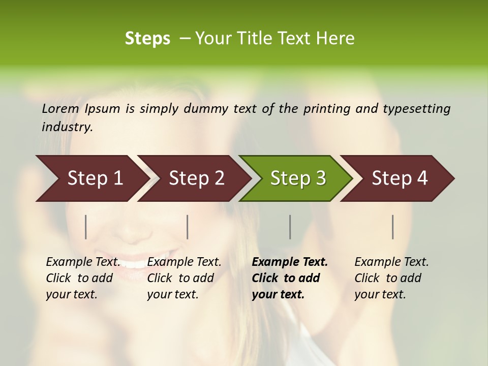 Through Smiling Palm PowerPoint Template