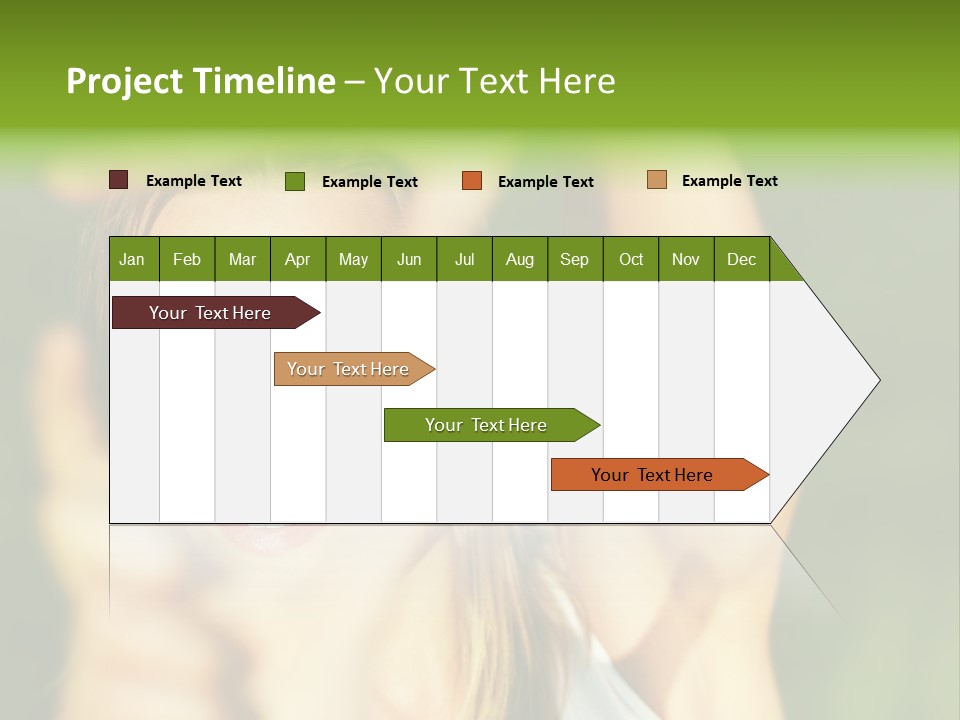 Through Smiling Palm PowerPoint Template