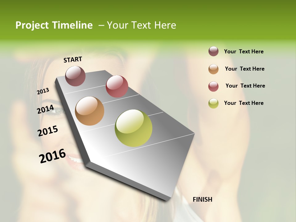 Through Smiling Palm PowerPoint Template