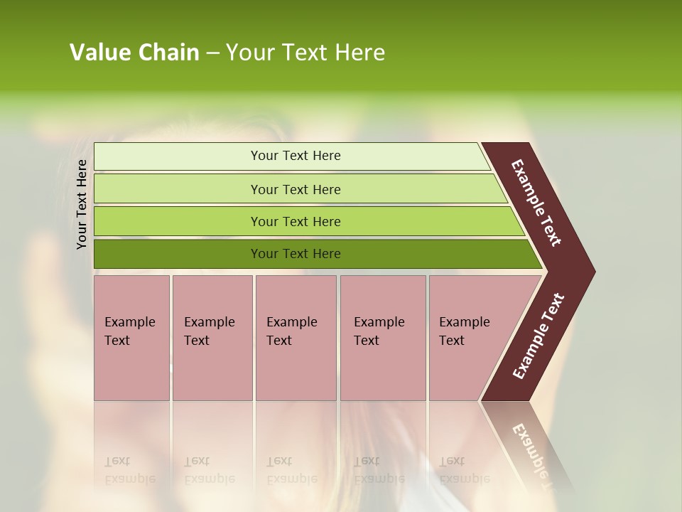 Through Smiling Palm PowerPoint Template