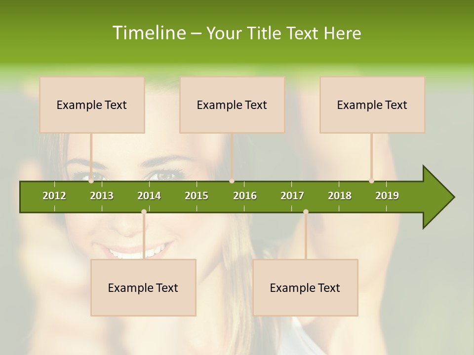 Through Smiling Palm PowerPoint Template