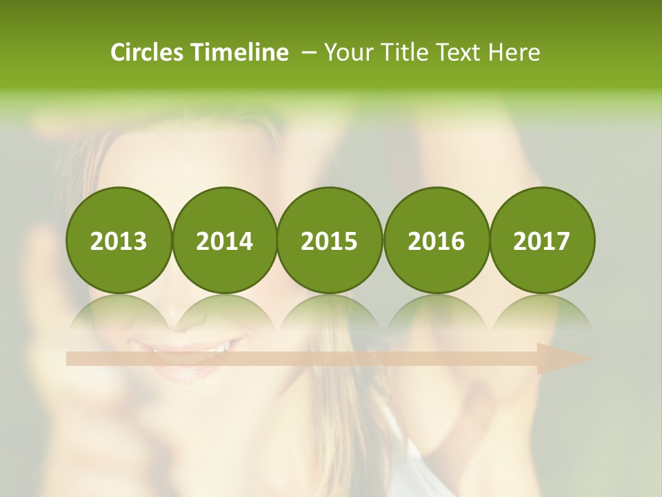 Through Smiling Palm PowerPoint Template