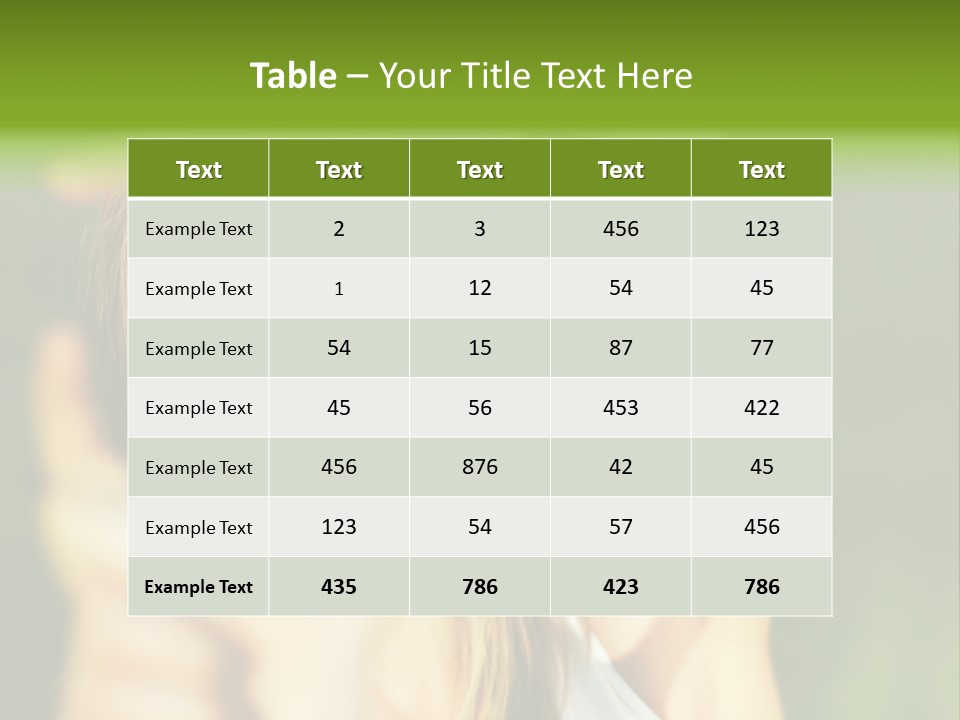 Through Smiling Palm PowerPoint Template