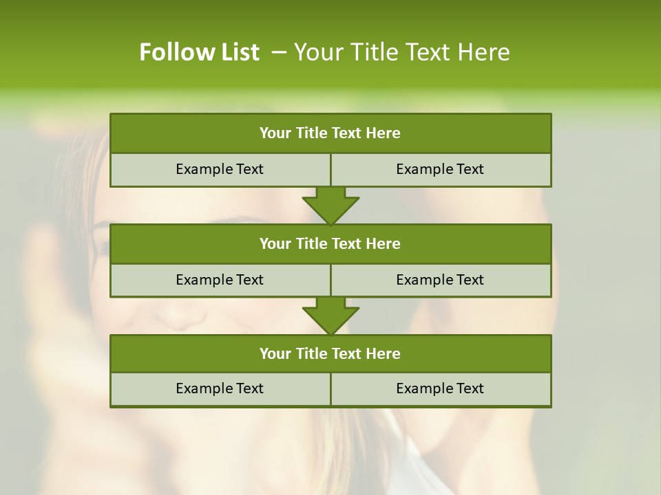 Through Smiling Palm PowerPoint Template