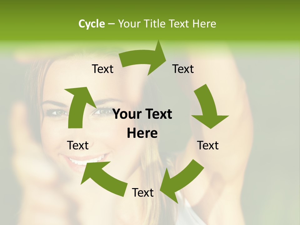 Through Smiling Palm PowerPoint Template