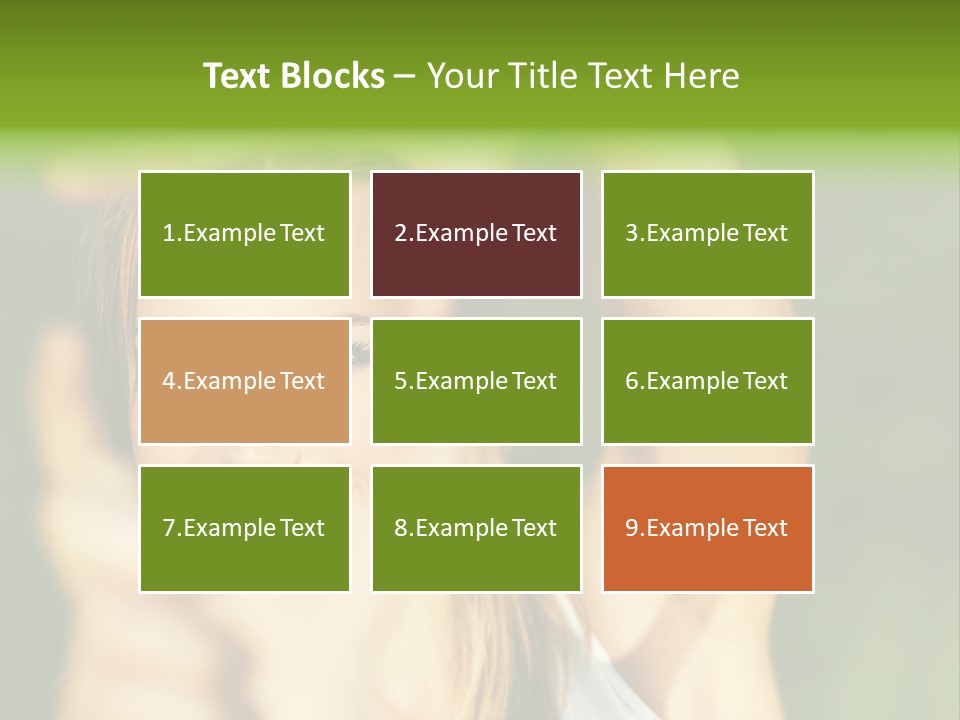 Through Smiling Palm PowerPoint Template