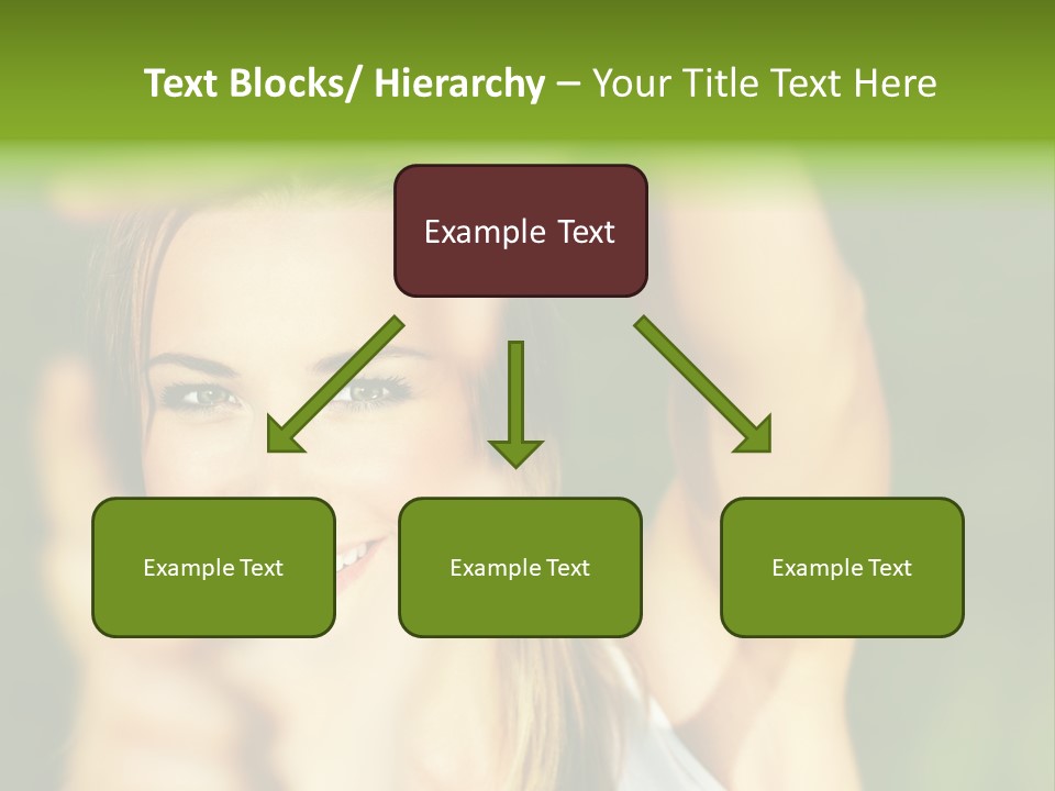 Through Smiling Palm PowerPoint Template