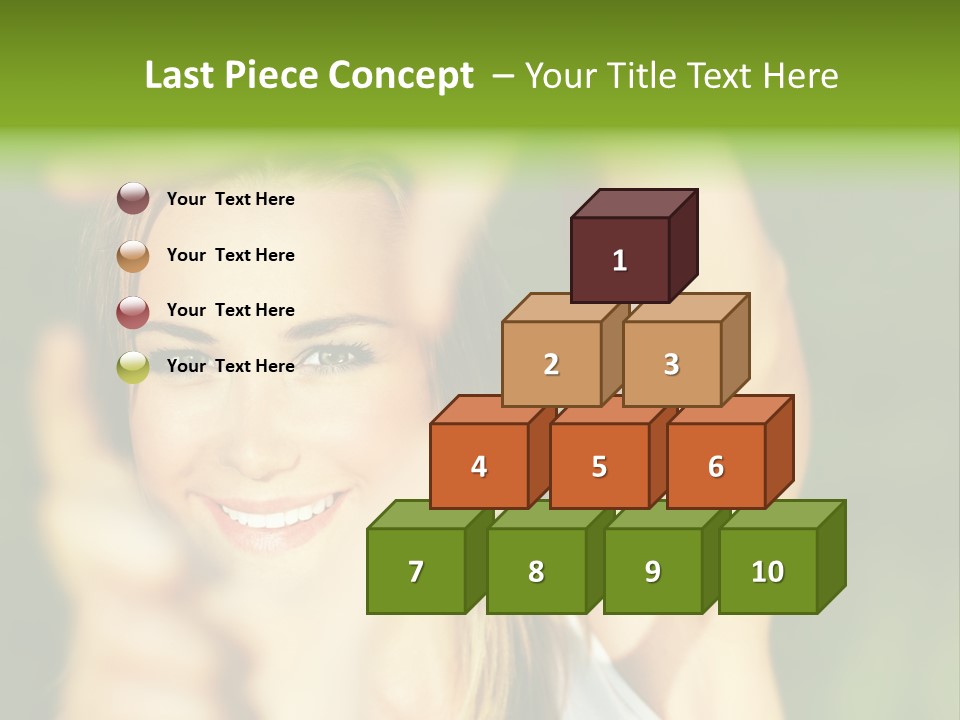 Through Smiling Palm PowerPoint Template